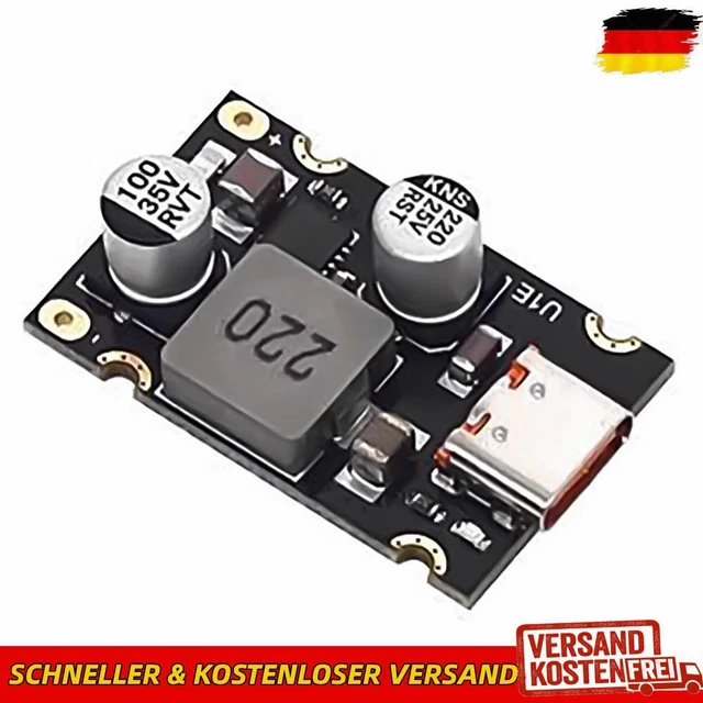 QIQIAZI PD65W Schnelllademodul 3er Set - DC Step Down Converter Für USB-C