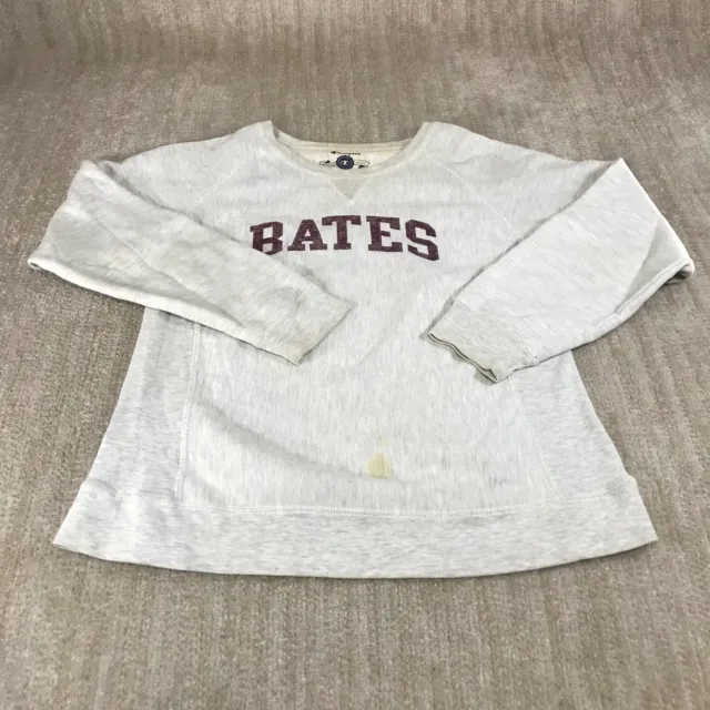 Champion Bates Sweatshirt Womens Large Crew Neck Gray Pullover Casual Ladies