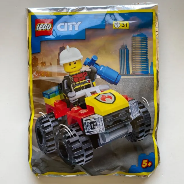 LEGO City Fireman Fred Quad Bike 952206 Foil Pack SEALED Minifigure Minifig