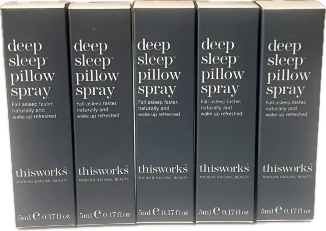 Thisworks Deep Sleep Pillow Spray 5x 0.17fl oz 5ml Travel Size  Lot of 5 2