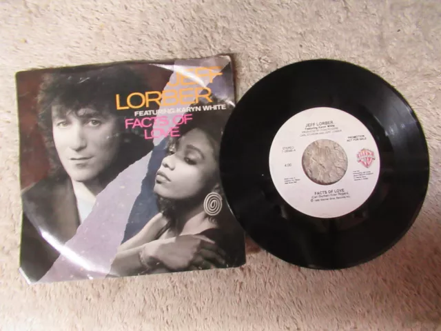 JEFF LORBER KARYN WHITE facts of love /same PROMO PICTURE SLEEVE  45