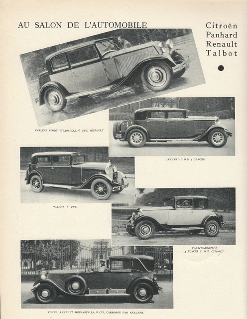 Publicité Ancienne Citroën C6 Berline 1929 - Issue De Magazine - Bon état