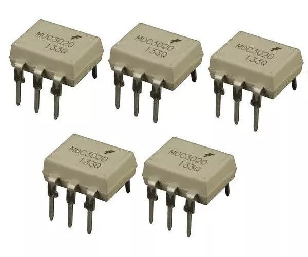 5x MOC3020 Optokoppler Triac-Ausgang DIP-6