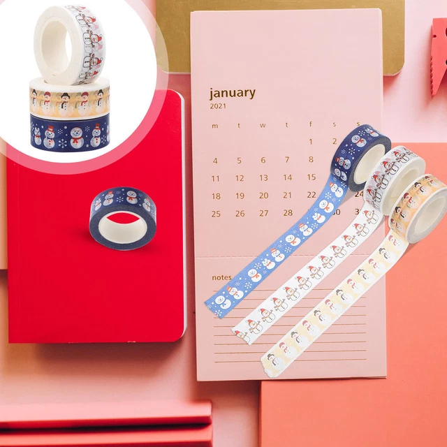 3 rollos Navidad Washi-Tape cinta de manualidades pegatinas niña estudiante