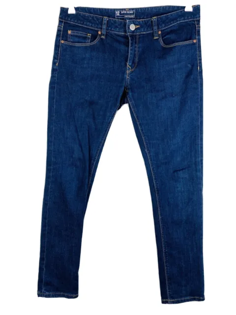 jeanswest Size 12 Jeans Mid Rise Denim Blue Super Skinny Stretch