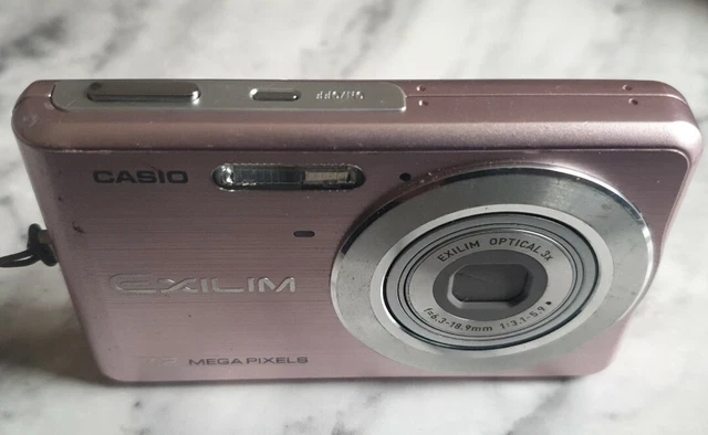 Casio Exilim EX-Z77 Digital Camera Shoot & Go 7.2MP Compact Slimline Light Pink