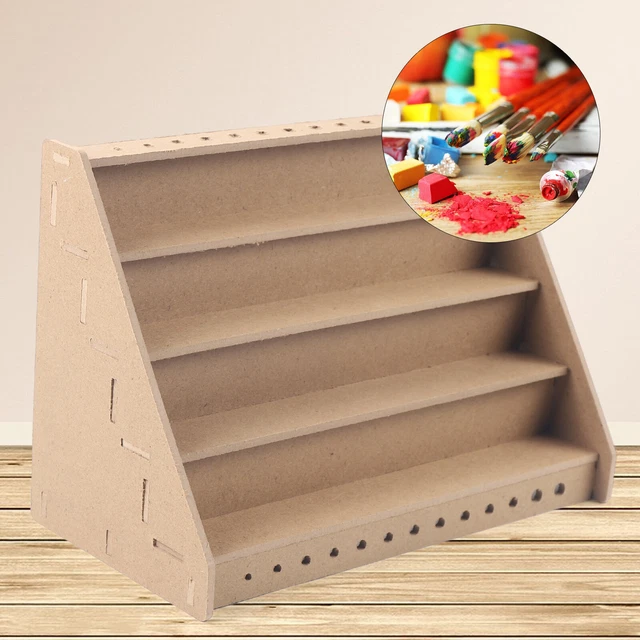 4LAYER PAINT RACK Mdf Model Organizer Storage Holder Stand Shelf 31*21