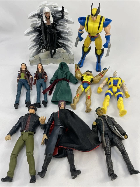 Lot of 9 Vintage Marvel X-Men The Movie Action Figures 2000 Toy Biz Accessories