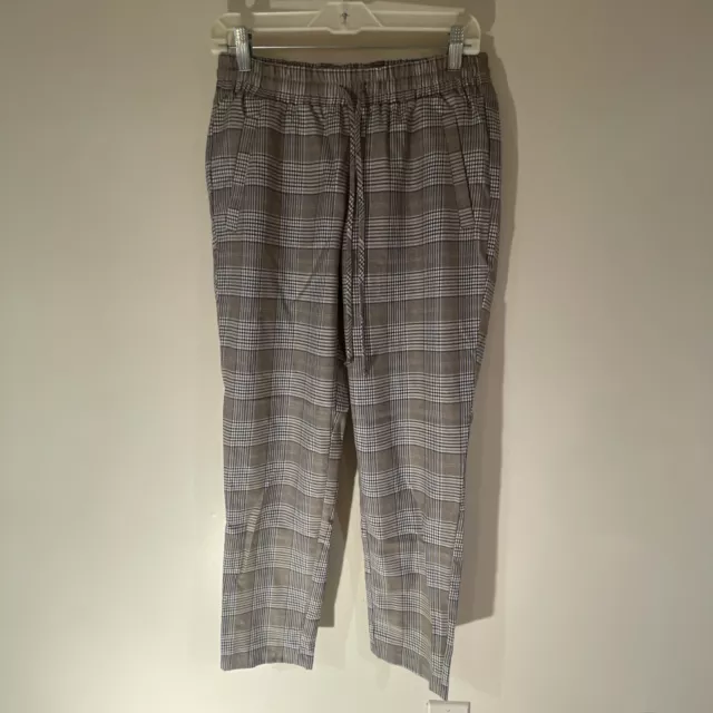 Forever 21 Men’s Tapered Leg Plaid drawstring pull on pants Medium Multicolor