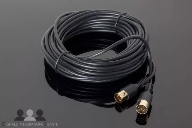 Powerlink Cable 20m Negro para Bang Olufsen Altavoz 8 Pines Beo Beosound