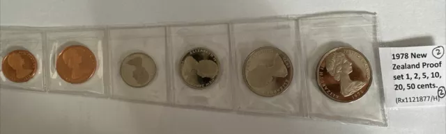 1978 New Zealand   Proof set (1, 2, 5, 10, 20, 50 cents) (Rx1121877/H)/2