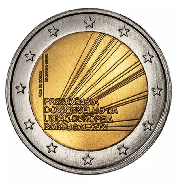 PORTUGAL 2 Euro Présidence UE 2021 UNC