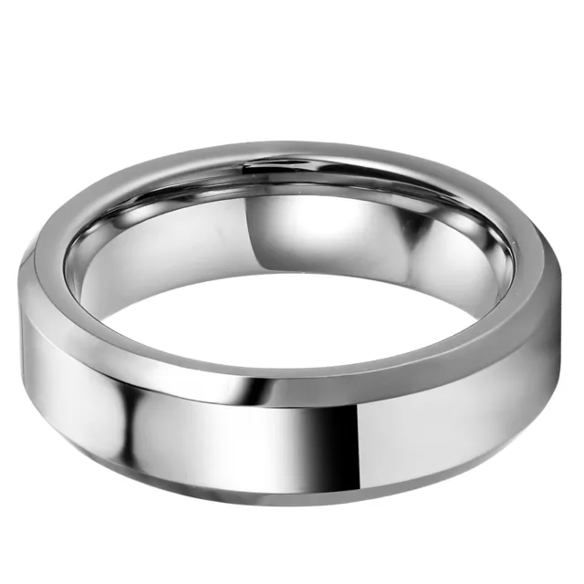 6/8MM TUNGSTEN CARBIDE Wedding Band Ring Brushed Silver Men Women Size ...