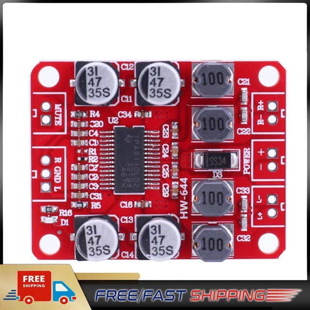 TPA3110 Scheda amplificatore audio digitale DC 8-26V 12V 15W+15W Scheda amplificatore di potenza