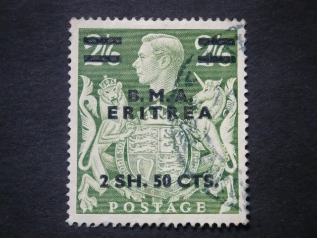 British Occ Italian Colonies - Eritrea KGVI 1948 2s.50 on 2/6 SGE10 FU