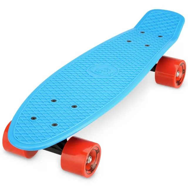 Xootz Kid's Retro Plastic Complete Cruiser Skateboard TY5722- Blue, 22-Inch