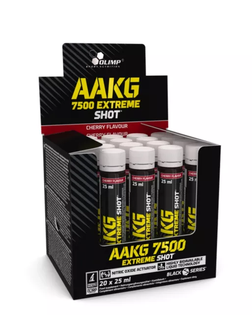 20x Olimp L-Arginin 7500mg Booster Shot Display 20x 25 ml = 500ml Cherry Flavor