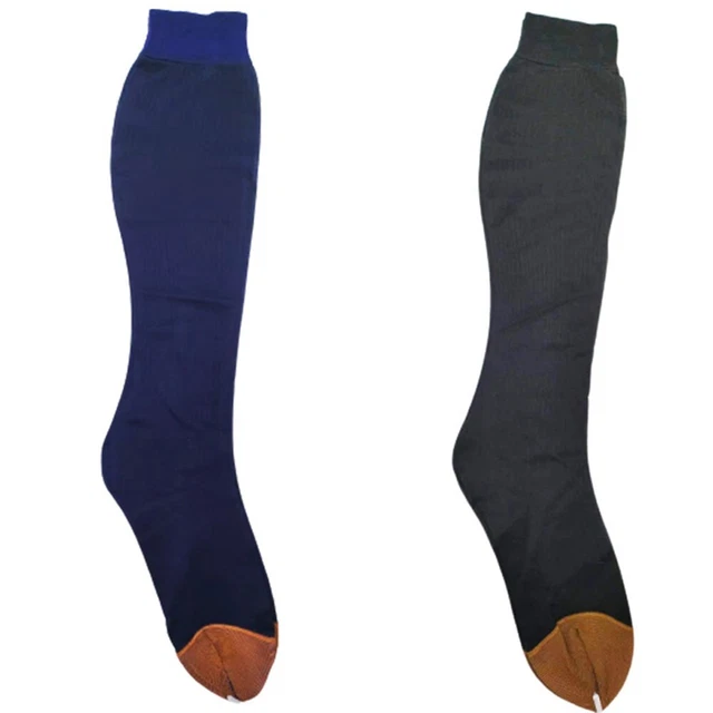Neuf Homme Chaussettes Hauteur Genou Chaussettes Bas Rayé Ultra-Fin 1 Paires