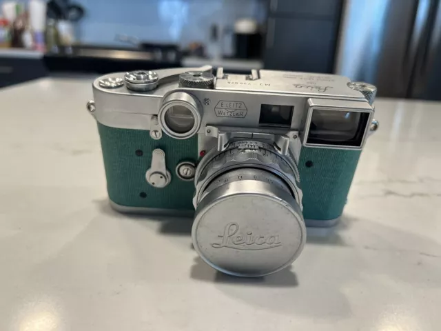 Leica M3 35mm Chrome Double Stroke And Summicron Leica Leitz M DR 50mm F2 Lens
