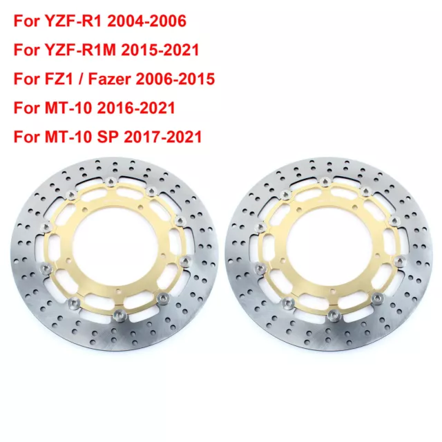 2x Disques de Frein Avant pr YAMAHA YZF R1 1000 04-18 YZF-R6 17-21 FZ1 N S Fazer