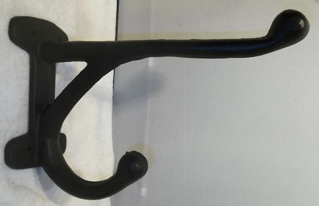 LARGE HEAVY Antique Cast Iron Barn Stable 12" Harness Tack Hook 3