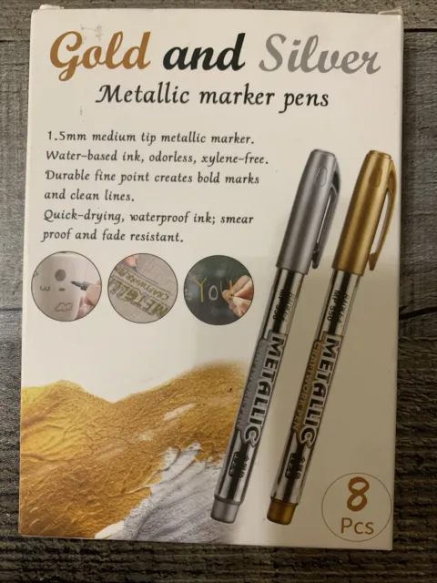 Dyvicl Gold Gel Pens, 05 Mm Extra Fine Pens Gel Ink Pens For Black Paper  Drawing