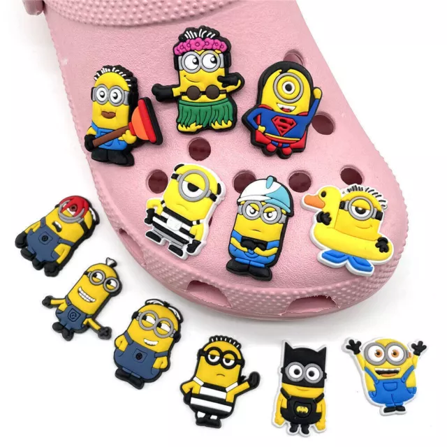 12Pcs/Set Minions Cute Cartoon Shoes Charms DIY Shoe Decor For Croc And Jibbitz-