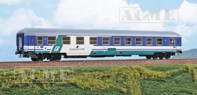 Voiture couchettes à bogies, UIC-Y B9c9X, 2ème classe, bleue et blanche | Trains de rêve
