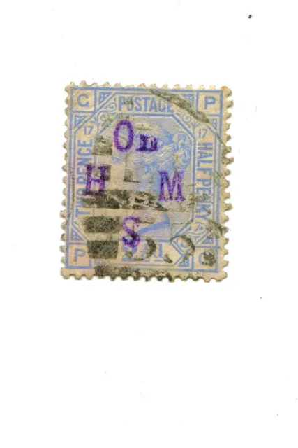 GB Queen Victoria 2 1/2d SG no 142- OHMS overprint