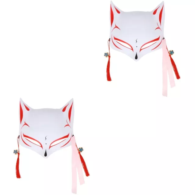 2 Pc Half Face Fox Mask Pvc Man Outfit for Men Plastic Animals Masks
