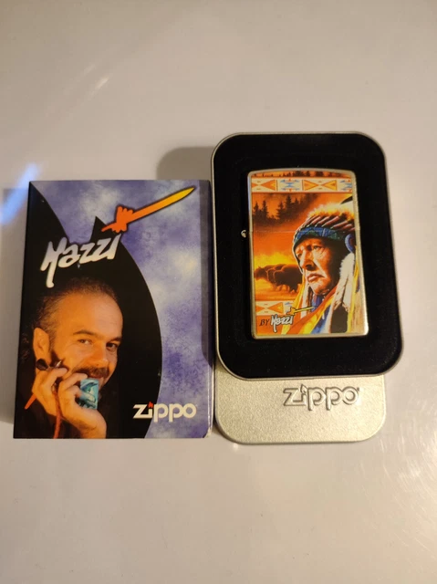 Zippo 24399 Native American By Mazzi  Lighter Case - No Inside Guts Insert