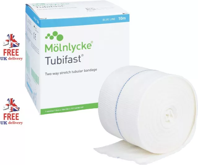 Mölnlycke Tubifast 2-Way Stretch Bandage 5 cm x 10m Bandage Green Line 10m