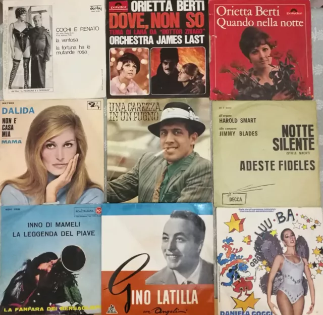 Lotto Stock Di 73 Dischi Vinile 45 Giri Musica Italiana Vari Anni ‘80