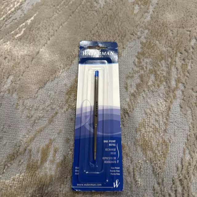 Waterman Ballpoint Pen Refills Blue Fine Pt New In Pack One Only