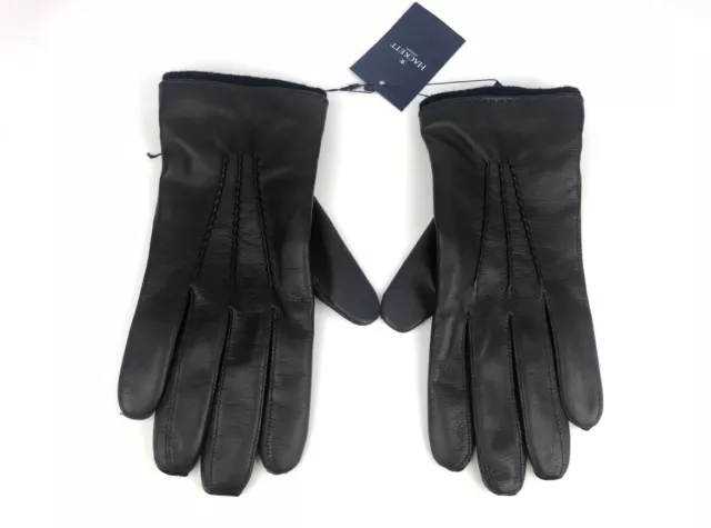 Hackett London Chepstow Prix Luxury Leather & Cashmere Lambswool Gloves