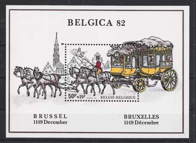 pc699 BELGIEN/ Pferde-Postkutschen MiNr Block 53 **