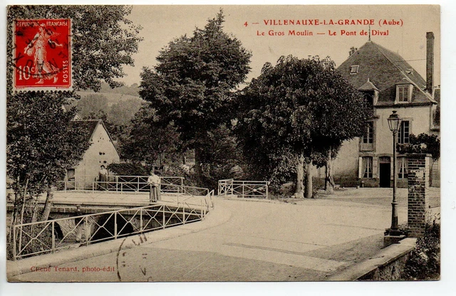 VILLENAUXE - Dawn - CPA 10 - Le gros moulin - le bridge du hamlet de Dival