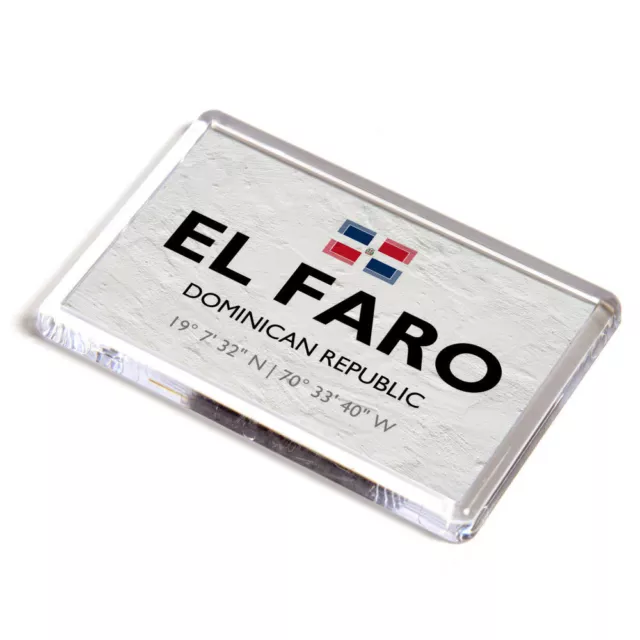 FRIDGE MAGNET - El Faro - Dominican Republic - Lat/Long