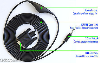 10 pieds Bypass Câble pour Logitech Z2300 Z 2300 Ordinateur Haut-parleur Control Pod avec 6 Jack 3,5 mm Rallonge de câble 2 volume 