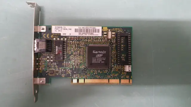 3COM 3C905B-TX 10/100Mbs RJ45 PCI Network Card - Vintage - Used - Untested