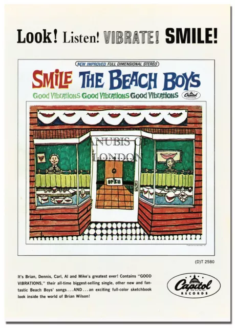 BEACH BOYS - Smile - promo poster - unique,  A1 poster - psych