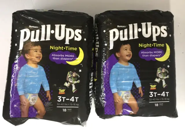 Disney Toy Story Boys Huggies Pull Ups Nighttime Training Pant 3T-4T 18 Ct - 2Pk