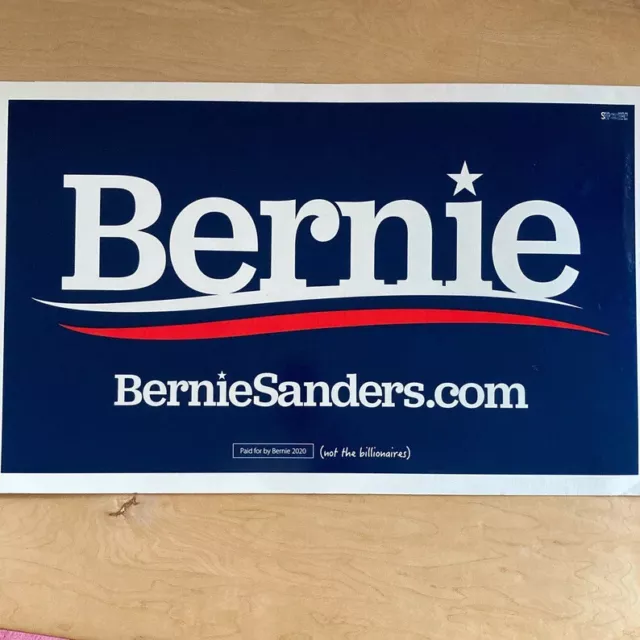 New Hampshire For Bernie Sign 2020 Blue Official Presidential Candidate Poster