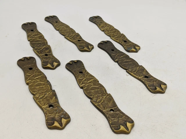 Lot de 6 pièces commode tiroir poignée traction plaque arrière meubles quincaillerie texture vintage 2