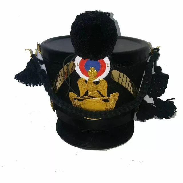 Shako Ropes FRANÇAIS NAPOLÉONIENNE SHAKO Casque, Shako Casque Noir EUR 215,96 ...