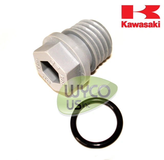 OEM OIL DRAIN PLUG w/ GASKET, 92066-0774, KAWASAKI FH381V-FH721V ENGINES, 12D5
