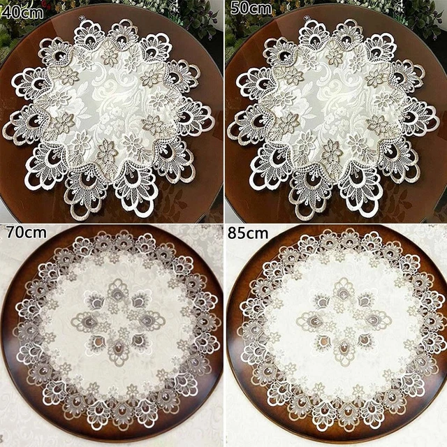 Housse de table florale en dentelle douce et durable de haute qualité à usages