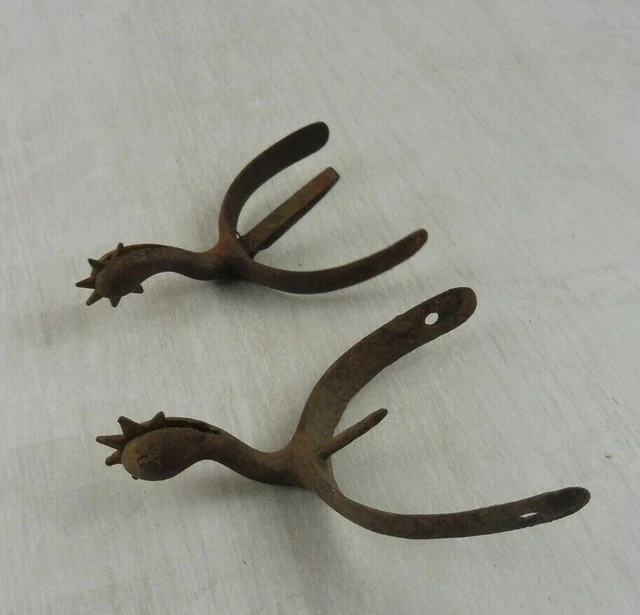 Paire D'étriers De Cow-boy Antiques – Argentés, Excellent état