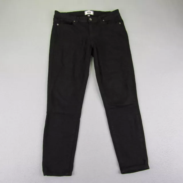 Paige Jeans Womens 29 Black Denim Verdugo Crop Pants Stretchy Flex Slim Fit