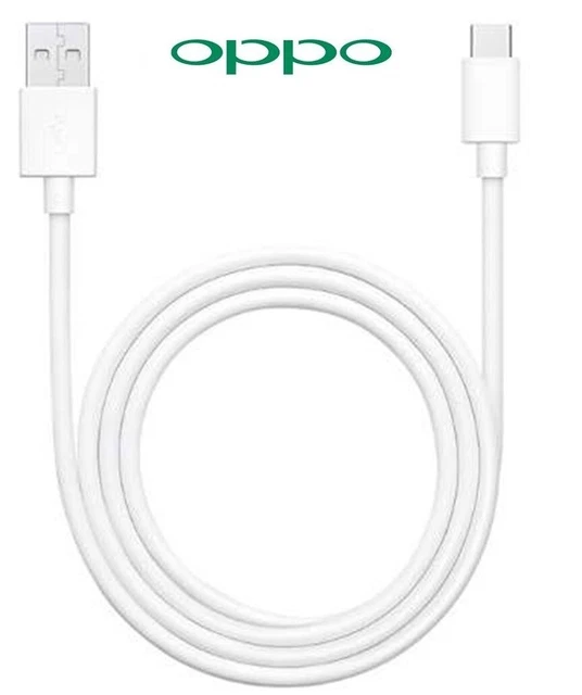 Câble De Charge USB Type C Original OPPO DL143 - Pour Reno 3 Pro, Find X2, Etc. - Neuf Blanc
